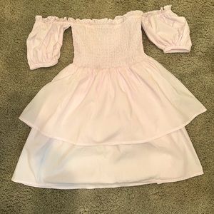 Edge Light Pink off the shoulder dress